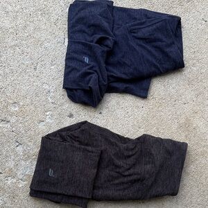 Dark Gray and Black Leggings Set